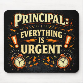 Principal: Everything Is Urgent | Funny Admin Gift Muismat