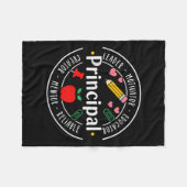 Principal Leader Motivator First Day Back To Schoo Fleece Deken (Voorkant (Horizontaal))