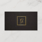 Principal Monogrammed Gold Black Professional Visitekaartje (Voorkant)