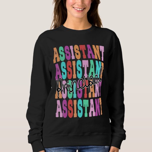 Principal School Student Educator Cute W-assistent Trui (Voorkant)
