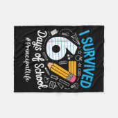 Principal Survived 67 Days Of School Humor Design Fleece Deken (Voorkant (Horizontaal))