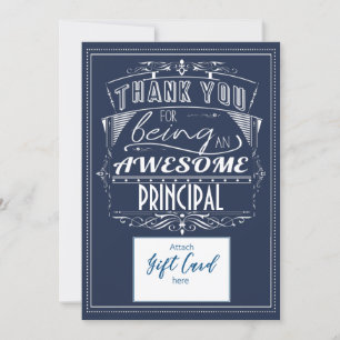 Principal Teacher Appreciation Gift Kaart Houder