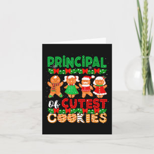 Principal van Schattigee koekjes Kerst Gingerbread Kaart