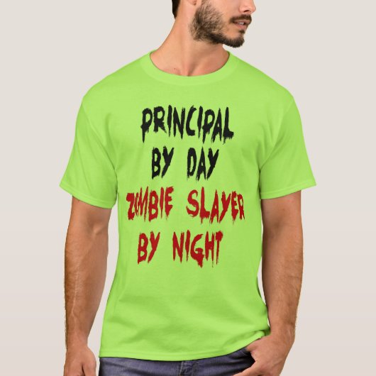 Principal Zombie Joke T-shirt (Voorkant)
