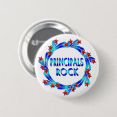 Principals Rock Red Stars Ronde Button 5,7 Cm (Voorkant /achterkant)