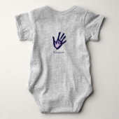 Principe/Prince Mammaprada Baby Bodysuit Grey (Achterkant)
