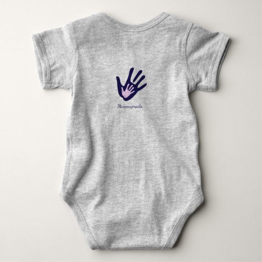 Principe/Prince Mammaprada Baby Bodysuit Grey (Achterkant)