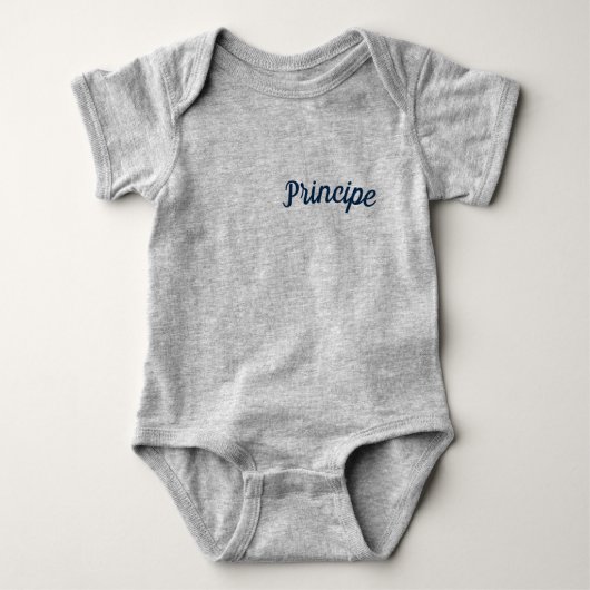 Principe/Prince Mammaprada Baby Bodysuit Grey (Voorkant)