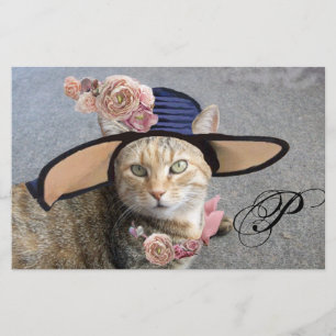 PRINCIPE TATUS/ELEGANT CAT, BIG DIVA PET EN ROOS BRIEFPAPIER