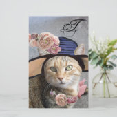 PRINCIPE TATUS/ELEGANT CAT, BIG DIVA PET EN ROOS BRIEFPAPIER (Staand voorkant)