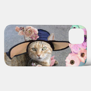 PRINCIPE TATUS/ELEGANT CAT, BIG DIVA-PET EN -ROZEN iPhone 13 HOESJE
