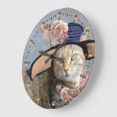 PRINCIPE TATUS/ELEGANT CAT, BIG DIVA-PET EN -ROZEN GROTE KLOK (Hoek)