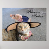 PRINCIPE TATUS/ELEGANT CAT, BIG DIVA-PET EN -ROZEN POSTER (Voorkant)