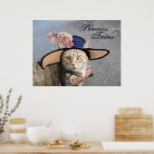 PRINCIPE TATUS/ELEGANT CAT, BIG DIVA-PET EN -ROZEN POSTER (Keuken)