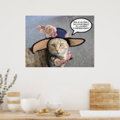 PRINCIPE TATUS/ELEGANT CAT, BIG DIVA-PET EN -ROZEN POSTER (Keuken)