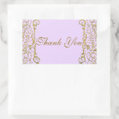 PRINCIPE VAN Lavender Paarse Gold Royal Castle Rechthoekige Sticker (Tas)