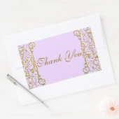 PRINCIPE VAN Lavender Paarse Gold Royal Castle Rechthoekige Sticker (Envelop)
