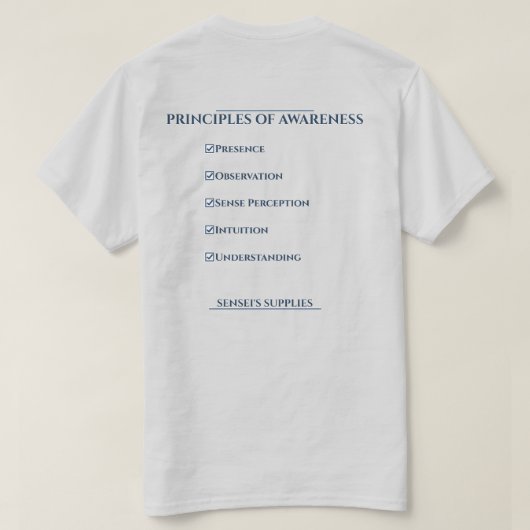 Principes van bewustzijn t-shirt (Design achterkant)