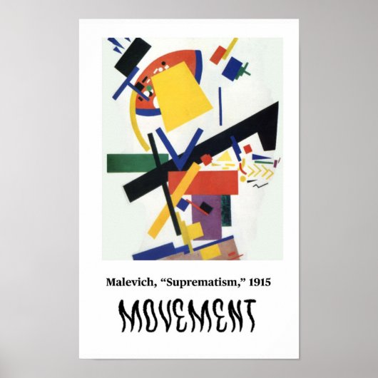 Principes van Kunst - Beweging, Malevich Poster (Voorkant)