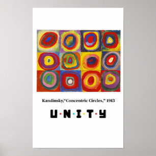 Principes van Kunst - Eenheid, Kandinsky Poster