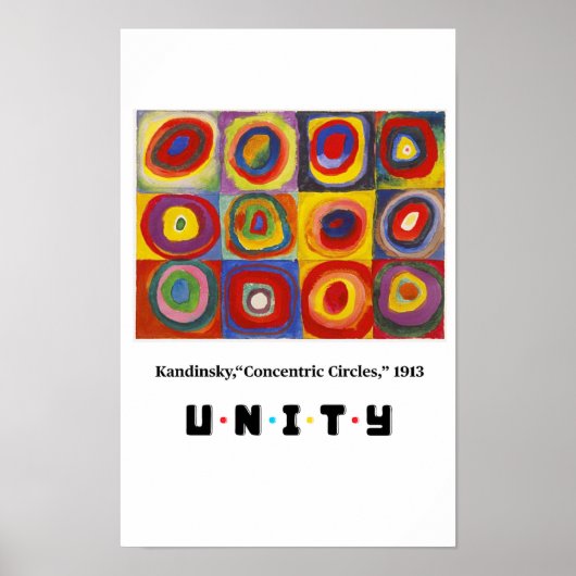 Principes van Kunst - Eenheid, Kandinsky Poster (Voorkant)