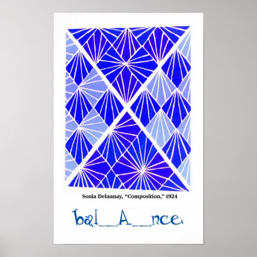 Principes van Kunst - Evenwicht, Sonia Delauney Poster (Voorkant)