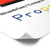 Principes van Kunst - Proportie, Mondrian Poster (Hoek)