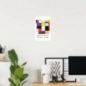 Principes van Kunst - Proportie, Mondrian Poster (Thuiskantoor)