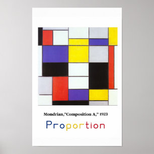 Principes van Kunst - Proportie, Mondrian Poster