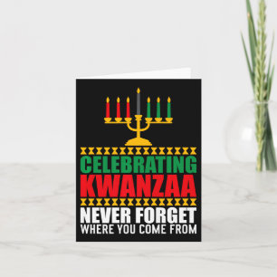 Principes van Kwanza Christmas Afro-Amerikaans Hap Kaart