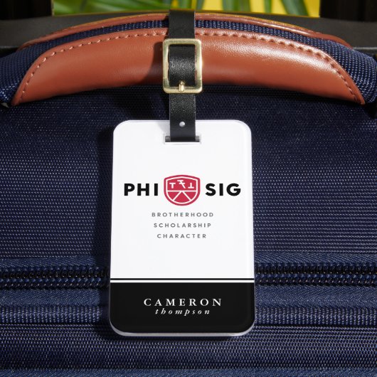 Principes van Phi Sigma Kappa Bagagelabel (Voorkant Insitu 2)