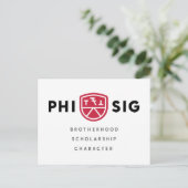 Principes van Phi Sigma Kappa Briefkaart (Staand voorkant)