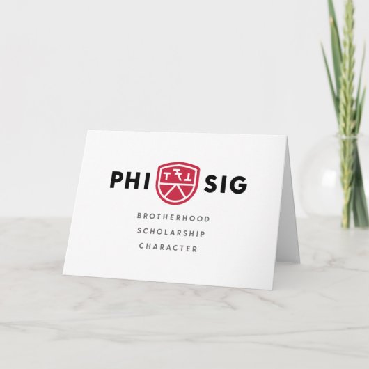 Principes van Phi Sigma Kappa Kaart (Voorkant)