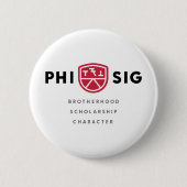Principes van Phi Sigma Kappa Ronde Button 5,7 Cm (Voorkant)