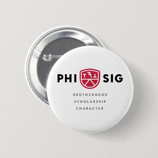 Principes van Phi Sigma Kappa Ronde Button 5,7 Cm (Voorkant /achterkant)