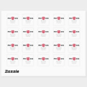 Principes van Phi Sigma Kappa Vierkante Sticker (Vel)