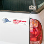 Principieel anti-corruptiebeleid zonder mensen teg bumpersticker (Op Truck)