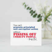 Principled Anti-Corruptie zonder af te schrikken Briefkaart (Staand voorkant)