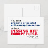 Principled Anti-Corruptie zonder af te schrikken Briefkaart (Voorkant / Achterkant)