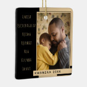 Principles Gold Black Photo Kwanzaa Ceramic Orname Keramisch Ornament (Rechts)
