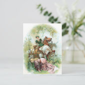 Princs in roze dress briefkaart (Staand voorkant)