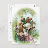 Princs in roze dress briefkaart (Voorkant / Achterkant)