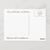 Princs in roze dress briefkaart (Achterkant)