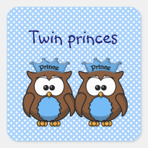 princs met dubbele worp vierkante sticker