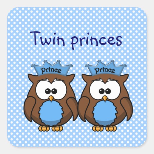 princs met dubbele worp vierkante sticker (Voorkant)