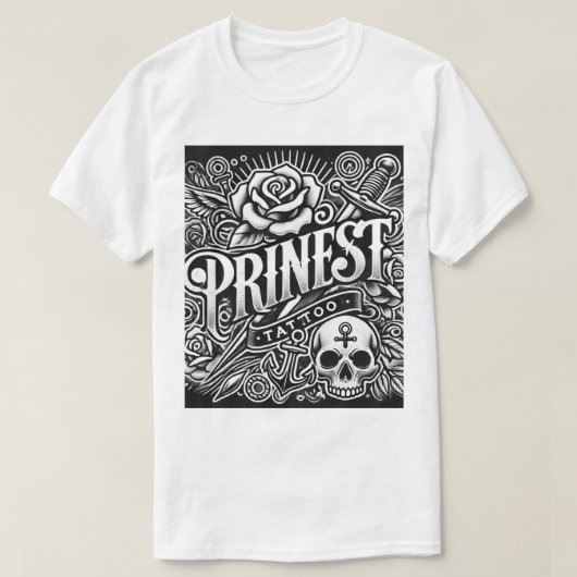 Prinest Tattoo Art T-Shirt Design (Design voorkant)