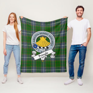 Pringle Clan Badge Tartan Pset Fleece Deken