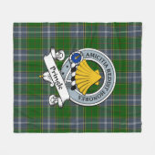 Pringle Clan Badge Tartan Pset Fleece Deken (Voorkant (Horizontaal))