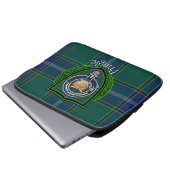 Pringle Scottish Clan Tartan and Crest Laptop Sleeve (Voorkant onderkant)