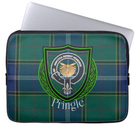 Pringle Scottish Clan Tartan and Crest Laptop Sleeve